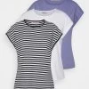 Women's Anna Field 3 PACK Print T Shirts White | EPDQLZA-36
