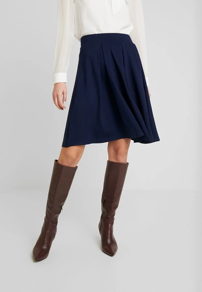 Women's Anna Field A Line Skirts Dark Blue | TKIGPRW-74