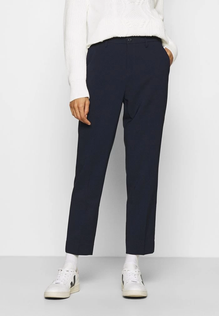 Women's Anna Field BASIC BUSSINESS Trousers Dark Blue | IAMHDSK-38