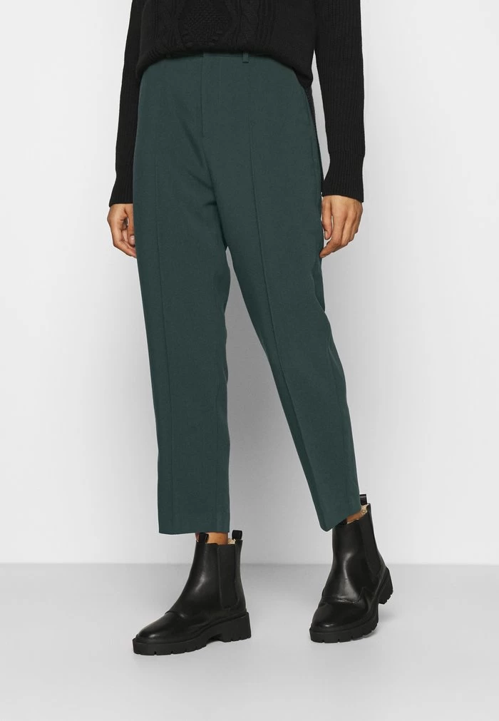 Women's Anna Field BASIC BUSSINESS WITH PINTUCKS Trousers Dark Green | SFVQNKR-38