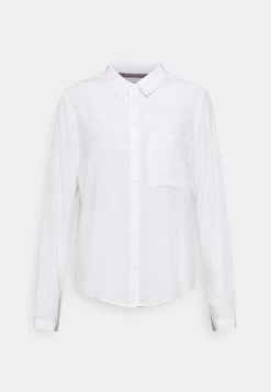 Women's Anna Field Basic With Pocket Button Down Blouse White | HQWTPEO-80