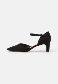 Women's Anna Field Block Heel Buckle Heels Black | EHZCIMQ-97
