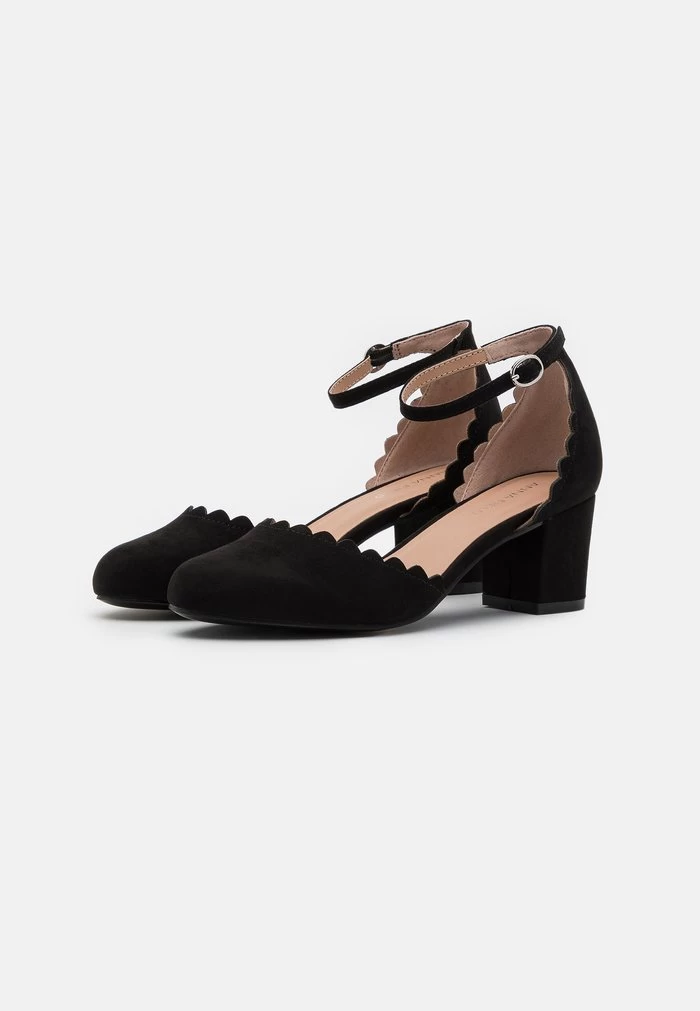 Women's Anna Field Block Heel Buckle Heels Black | NXVJYRL-72 - Image 3