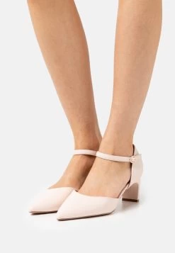 Women's Anna Field Block Heel Buckle Heels Light Pink | UTRKWOS-26