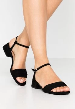 Women's Anna Field Block Heel Buckle Sandals Black | NCEMGPI-73