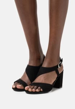 Women's Anna Field Block Heel Buckle Sandals Black | UNQHYWO-84
