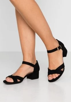 Women's Anna Field Block Heel Buckle Sandals Black | ZUWEADH-03