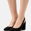 Women's Anna Field Block Heel Heels Black | VRMQTAD-64