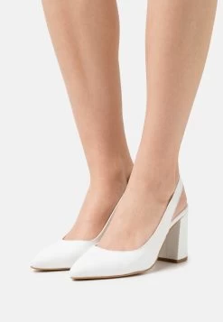 Women's Anna Field Block Heel Heels White | BNDYXCO-43