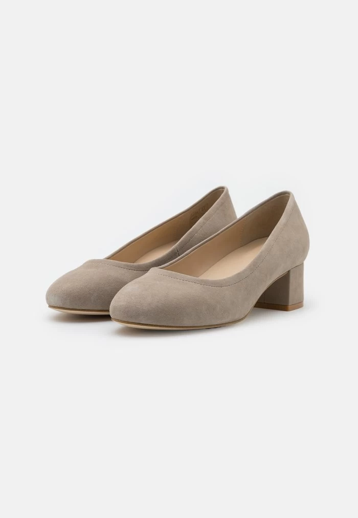 Women's Anna Field Block Heel Slip On Heels Grey | HVNRJYL-83 - Image 3