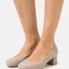 Women's Anna Field Block Heel Slip On Heels Grey | HVNRJYL-83