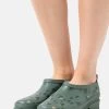 Women's Anna Field Block Heel Slip On Mules Green | TJMNVSU-10