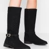 Women's Anna Field Block Heel Zip UP Boots Black | AVHPFJX-08
