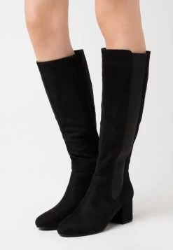 Women's Anna Field Block Heel Zip UP Boots Black | BIVWHDY-52