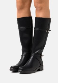 Women's Anna Field Block Heel Zip UP Boots Black | RJXGLCV-96