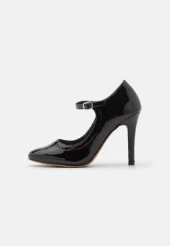 Women's Anna Field Buckle Heels Black | SPADJXG-49