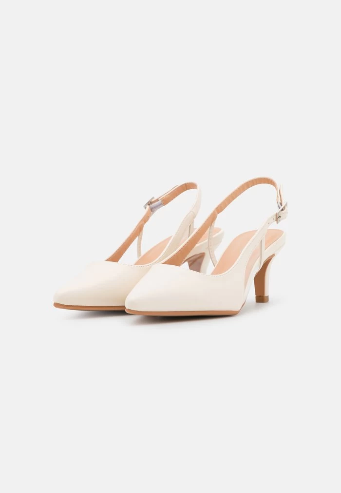 Women's Anna Field Buckle Heels White | KWACJGH-04 - Image 3