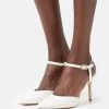 Women's Anna Field Buckle Heels White | LMOGZPV-20