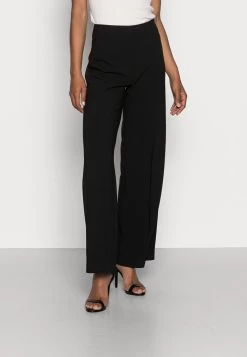 Women's Anna Field CLEAN WIDE LEG Trousers Black | XBUOWKA-51