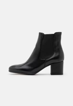 Women's Anna Field Classic Block Heel Slip On Ankle Boots Black | JRTHCXF-97