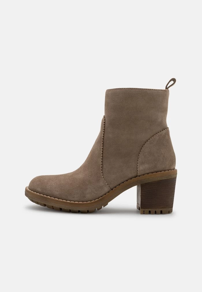 Women's Anna Field Classic Block Heel Zip UP Ankle Boots Grey Brown | WNQZREC-62 - Image 2