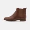 Women's Anna Field Classic Flat Slip On Ankle Boots Brown | FJMYHRK-45