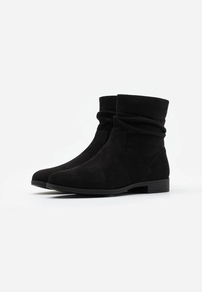 Women's Anna Field Classic Flat Zip UP Ankle Boots Black | UHLAVYG-07 - Image 3