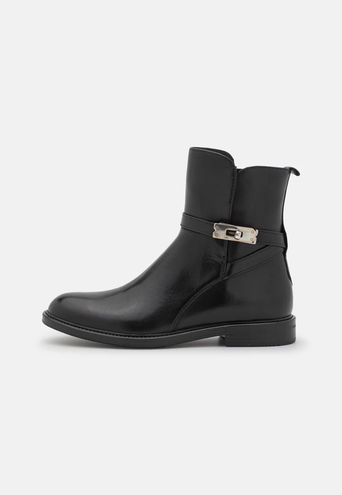 Women's Anna Field Classic Flat Zip UP Ankle Boots Black | ZRVYUGO-50 - Image 2