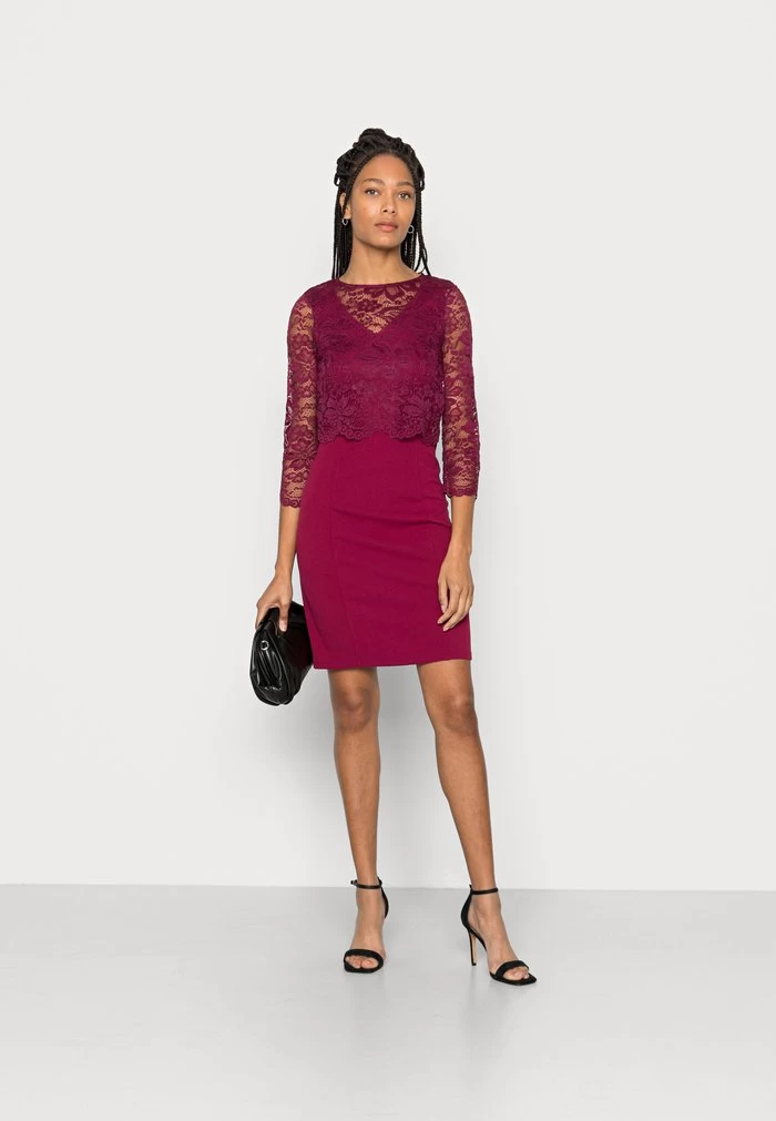 Women's Anna Field Cocktail Party Dress Burgundy | RPNETUL-65 - Image 2