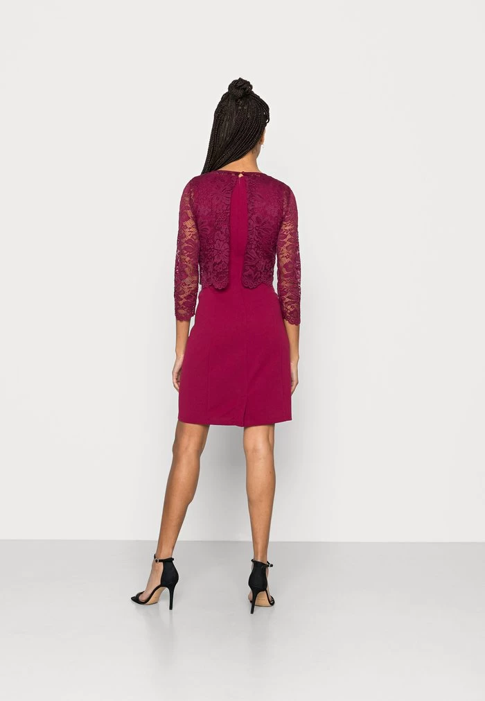 Women's Anna Field Cocktail Party Dress Burgundy | RPNETUL-65 - Image 3