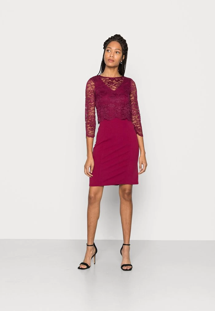 Women's Anna Field Cocktail Party Dress Burgundy | RPNETUL-65