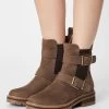 Women's Anna Field Cowboy Biker Ankle Boots Beige | QGMUEZS-06