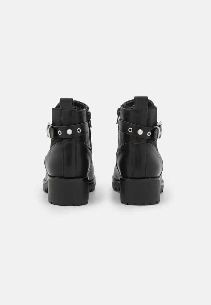 Women's Anna Field Cowboy Biker Ankle Boots Black | TNOFUMC-26 - Image 4