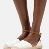 Women's Anna Field Espadrille Flat Buckle Low Shoes White | RYMHAZP-85