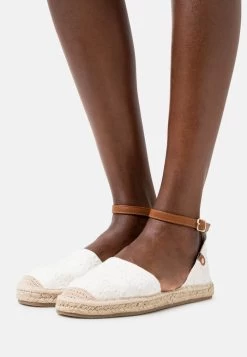 Women's Anna Field Espadrille Flat Buckle Low Shoes White | RYMHAZP-85