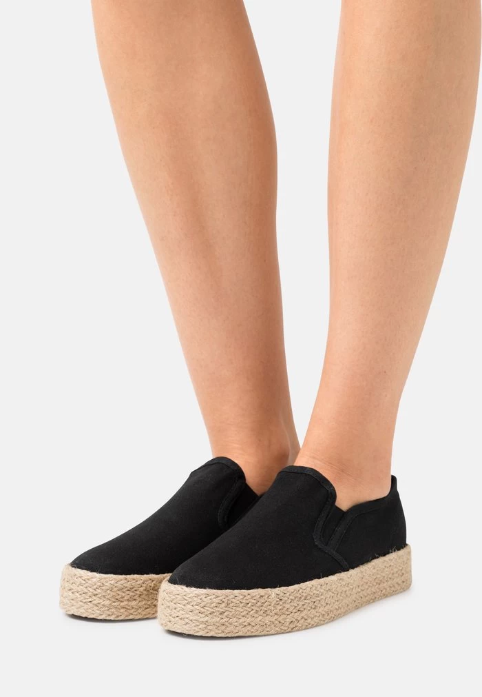 Women's Anna Field Espadrille Slip On Low Shoes Black | QJYVRWC-19