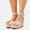 Women's Anna Field Espadrille Wedge Platform Buckle Sandals Beige | KFCMSNW-94