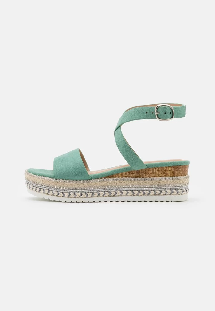Women's Anna Field Espadrille Wedge Platform Buckle Sandals Mint | RETUYQC-92 - Image 2