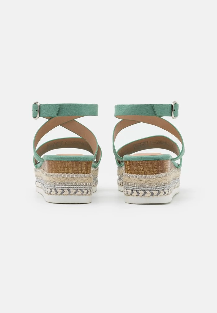 Women's Anna Field Espadrille Wedge Platform Buckle Sandals Mint | RETUYQC-92 - Image 4