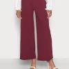 Women's Anna Field Flared Leg Business Trousers Dark Red | TCWQGLM-98