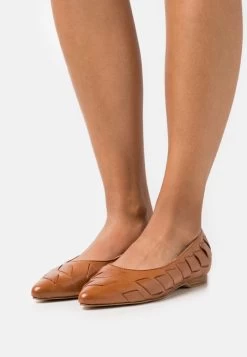 Women's Anna Field Flat Slip On Pumps Brown | RNXPUFG-35