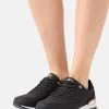Women's Anna Field Flat Sneakers Black | JZGEDRV-26