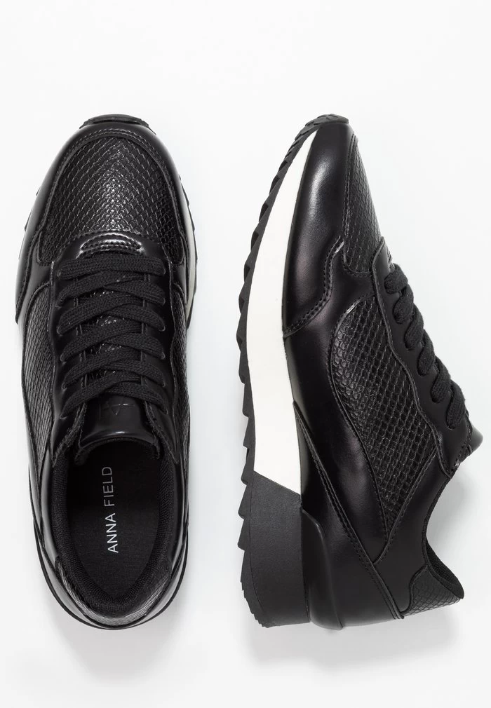 Women's Anna Field Flat Sneakers Black | NAEUMBV-25 - Image 4