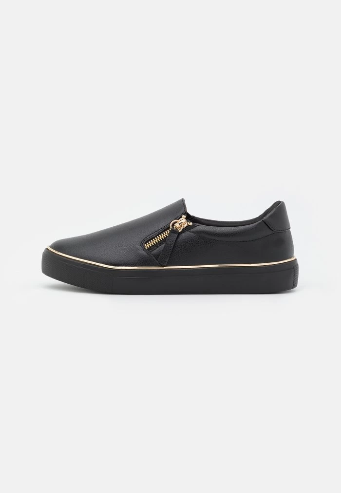 Women's Anna Field Flat Zip UP Slip Ons Black | RBZGKML-93 - Image 2