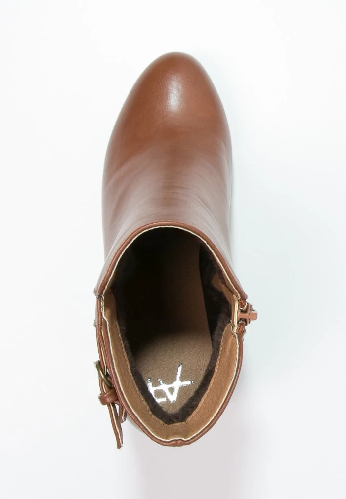 Women's Anna Field Heeled Block Heel Zip UP Ankle Boots Brown | UYFKVXA-92 - Image 2