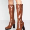 Women's Anna Field High Heeled Boots Brown | LFZMGKR-75