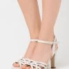 Women's Anna Field High Sandals White | YWXAIMF-87