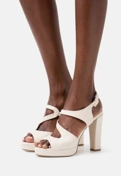 Women's Anna Field High Sandals White | ZDYUJIL-62