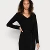 Women's Anna Field INSERT V NECKLINE LOOSE Dress Black | ZNLWJGP-61