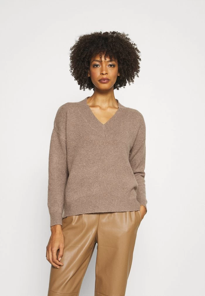 Women's Anna Field Jumpers Grey Brown | HSEABJU-63